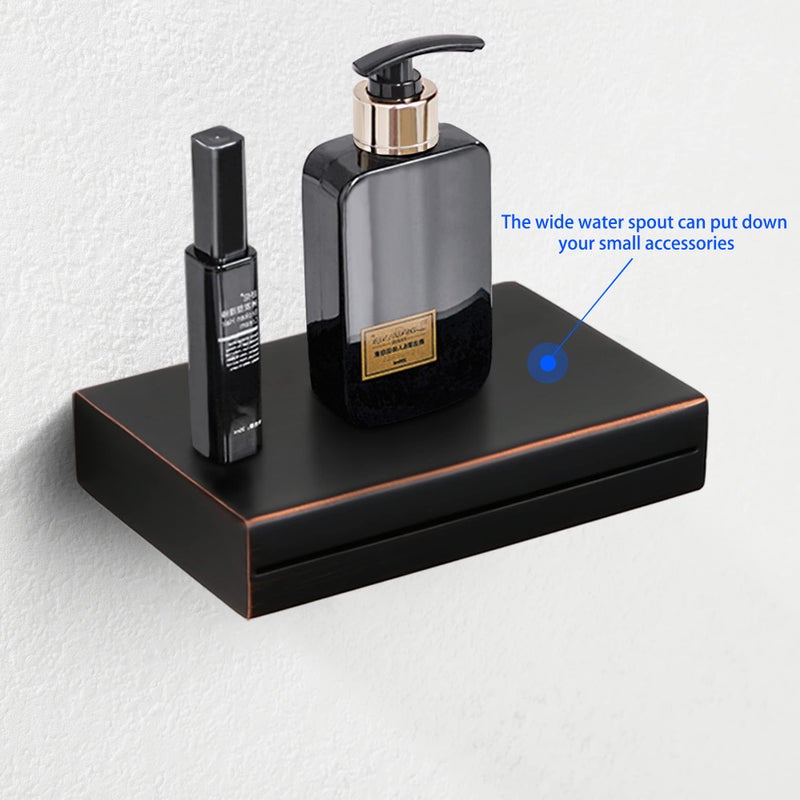 SKOWLL Wall Mounted Sink Faucet, Modern Waterfall Bathroom Faucet 2 Handle Widespread Faucets for Bathroom Sink 3 Holes Tub Filler, Oil Rubbed Bronze Finished - Image 5